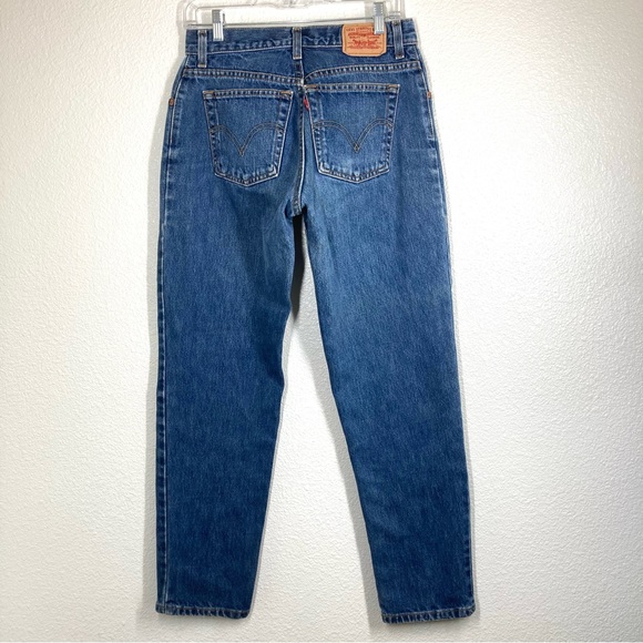 Vintage 90s Levi's 550 Baggy Tapered Fit Mom Jeans Blue Baggy High Waist Mexico - Picture 7 of 16